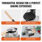 VEVOR Commercial Bubble Waffle Maker, Μηχάνημα αρτοποιίας για τηγανίτες αυγών 1400W, Αντικολλητικό ανοξείδωτο ατσάλι Egg Bubble Puff, Περιστρεφόμενο 180°, Έλεγχος θερμοκρασίας και χρόνου, Ξύλινη λαβή, για σνακ μπαρ αρτοποιίας εστιατορίου