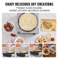 VEVOR Electric Crepe Maker, Εμπορική Μηχανή Κρέπας 16 ιντσών, Επίπεδη πλάκα κρεπ σχάρα 3000W, Μηχάνημα παρασκευής τηγανιτών από αντικολλητικό ανοξείδωτο ατσάλι, επιτραπέζια σόμπα για τηγανίτες με δημητριακά με έλεγχο θερμοκρασίας