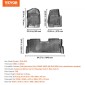 Πατάκια VEVOR Automotive, Ταιριάζει για Ford F250 F350 F450 F550 2017-2024 2025 Super Duty Crew Cab Bucket Seat with Under Seat Storage, 3 τμχ Επενδύσεις εμπρός και 2ης σειράς, Επένδυση δαπέδου για φορτηγά, Μαύρο