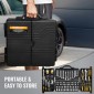Σετ εργαλείων VEVOR 207-Piece Mechanics, Υποδοχές μετάδοσης κίνησης 1/4" 3/8" 1/2", SAE και Metric Mechanic Tool Kit με μύτες, κλειδιά, λαβή καστάνιας, αξεσουάρ και πλαστική θήκη αποθήκευσης, για επισκευή αυτοκινήτων