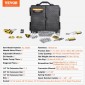 Σετ εργαλείων VEVOR 207-Piece Mechanics, Υποδοχές μετάδοσης κίνησης 1/4" 3/8" 1/2", SAE και Metric Mechanic Tool Kit με μύτες, κλειδιά, λαβή καστάνιας, αξεσουάρ και πλαστική θήκη αποθήκευσης, για επισκευή αυτοκινήτων