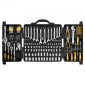 Σετ εργαλείων VEVOR 207-Piece Mechanics, Υποδοχές μετάδοσης κίνησης 1/4" 3/8" 1/2", SAE και Metric Mechanic Tool Kit με μύτες, κλειδιά, λαβή καστάνιας, αξεσουάρ και πλαστική θήκη αποθήκευσης, για επισκευή αυτοκινήτων