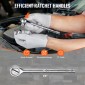 Σετ εργαλείων VEVOR 221-Piece Mechanics, Υποδοχές μετάδοσης κίνησης 1/4" και 3/8", SAE και Metric Mechanic Tool Kit με μύτες, κλειδιά, λαβή καστάνιας, αξεσουάρ και πλαστική θήκη αποθήκευσης, για επισκευή αυτοκινήτων