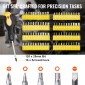 Σετ εργαλείων VEVOR 221-Piece Mechanics, Υποδοχές μετάδοσης κίνησης 1/4" και 3/8", SAE και Metric Mechanic Tool Kit με μύτες, κλειδιά, λαβή καστάνιας, αξεσουάρ και πλαστική θήκη αποθήκευσης, για επισκευή αυτοκινήτων