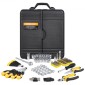 Σετ εργαλείων VEVOR 221-Piece Mechanics, Υποδοχές μετάδοσης κίνησης 1/4" και 3/8", SAE και Metric Mechanic Tool Kit με μύτες, κλειδιά, λαβή καστάνιας, αξεσουάρ και πλαστική θήκη αποθήκευσης, για επισκευή αυτοκινήτων