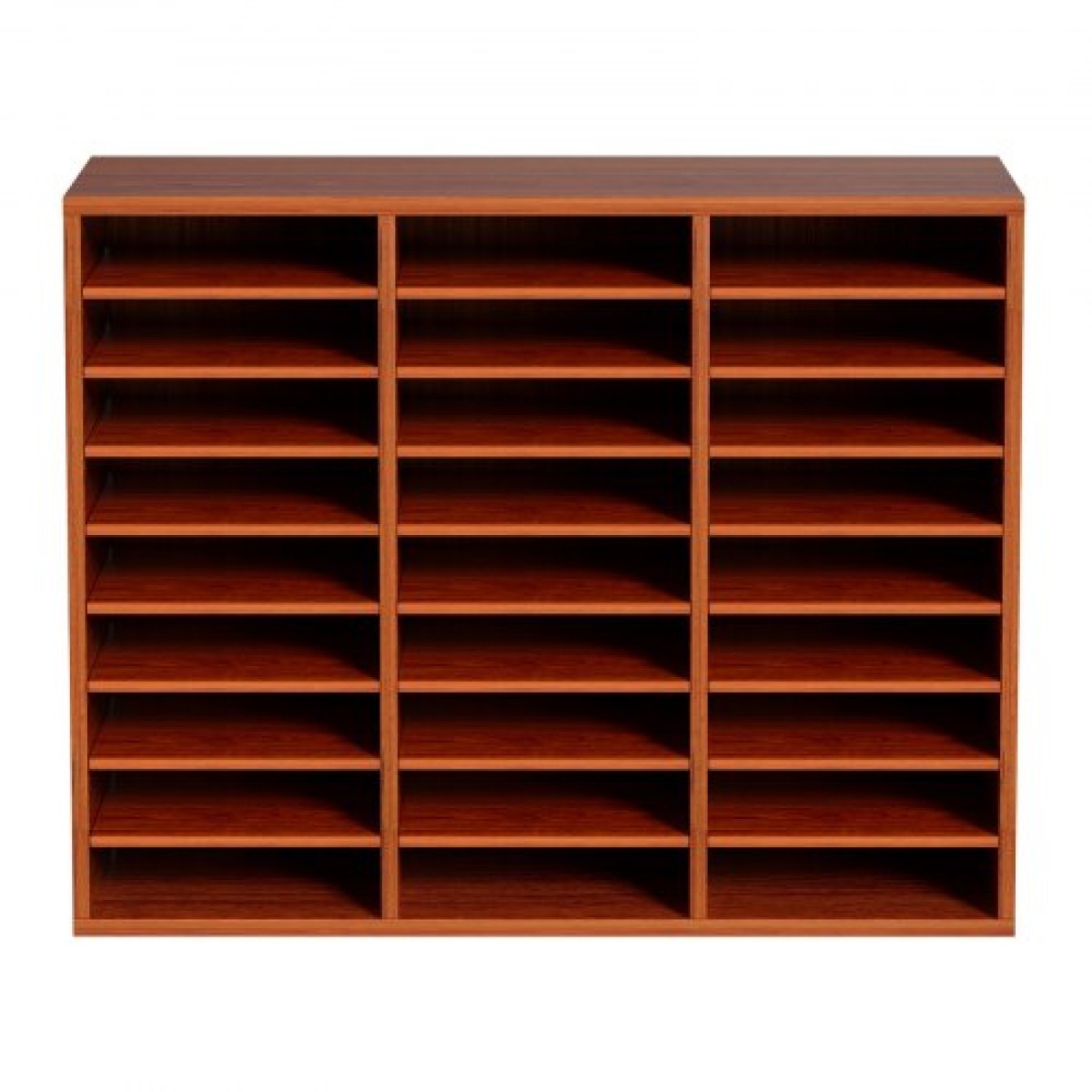 VEVOR 27 Compartments Wood Literature Organizer, Ρυθμιζόμενα ράφια, Medium Density Fiberboard Mail Center, Office Home School Storage για αρχεία, έγγραφα, χαρτιά, περιοδικά, καφέ
