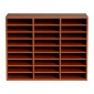 VEVOR 27 Compartments Wood Literature Organizer, Ρυθμιζόμενα ράφια, Medium Density Fiberboard Mail Center, Office Home School Storage για αρχεία, έγγραφα, χαρτιά, περιοδικά, καφέ