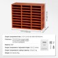 VEVOR 27 Compartments Wood Literature Organizer, Ρυθμιζόμενα ράφια, Medium Density Fiberboard Mail Center, Office Home School Storage για αρχεία, έγγραφα, χαρτιά, περιοδικά, καφέ