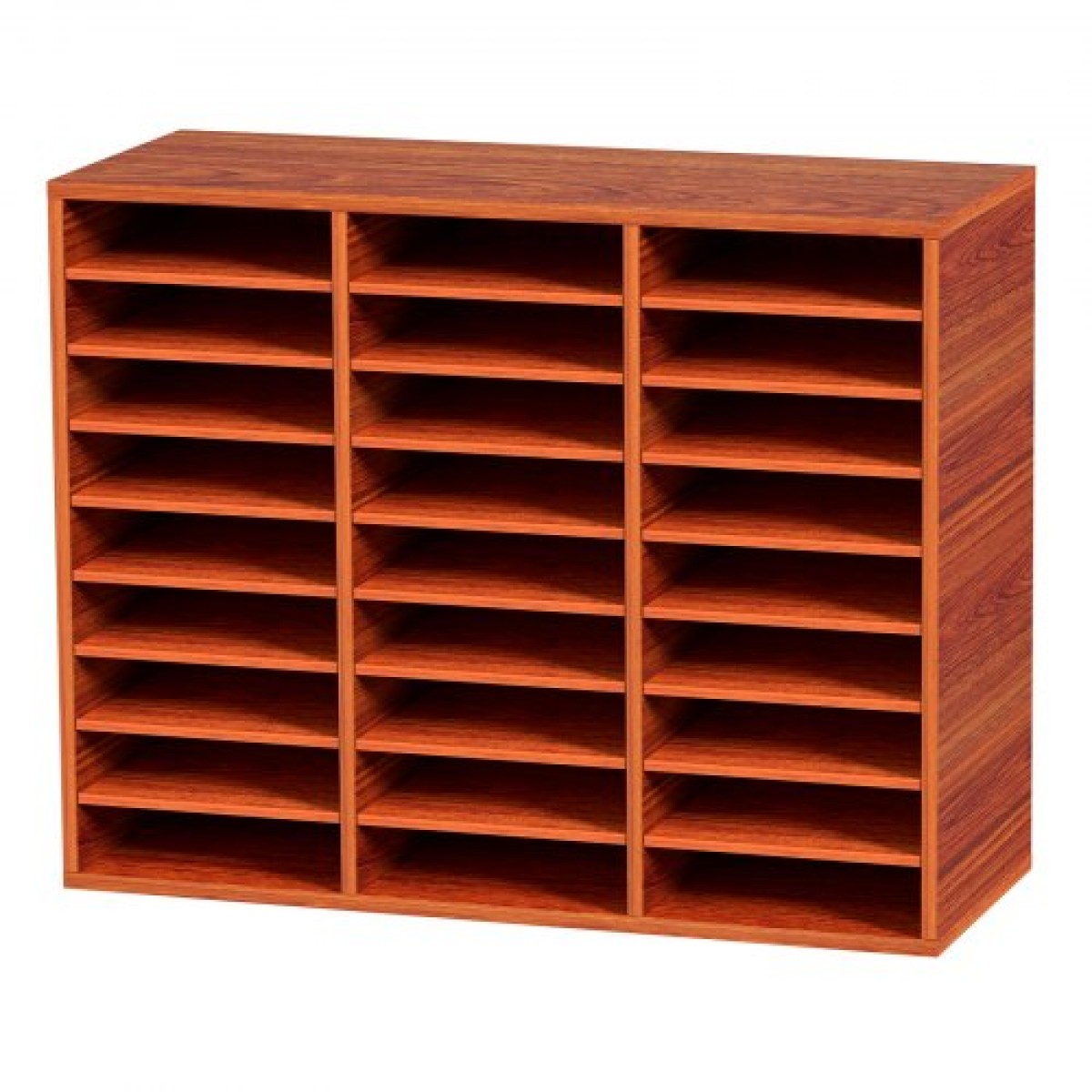 VEVOR 27 Compartments Wood Literature Organizer, Ρυθμιζόμενα ράφια, Medium Density Fiberboard Mail Center, Office Home School Storage για αρχεία, έγγραφα, χαρτιά, περιοδικά, καφέ