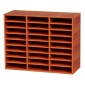 VEVOR 27 Compartments Wood Literature Organizer, Ρυθμιζόμενα ράφια, Medium Density Fiberboard Mail Center, Office Home School Storage για αρχεία, έγγραφα, χαρτιά, περιοδικά, καφέ