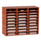 VEVOR 27 Compartments Wood Literature Organizer, Ρυθμιζόμενα ράφια, Medium Density Fiberboard Mail Center, Office Home School Storage για αρχεία, έγγραφα, χαρτιά, περιοδικά, καφέ