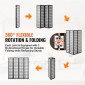 VEVOR Room Divider, 4 Panel Japanese Room Divider, Wood folding Privacy Screen Indoor, Japanese Partition Dividers Φορητές διακοσμητικές οθόνες, για διαχωρισμό δωματίων Home Office Εστιατόριο & Υπνοδωμάτιο