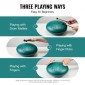 VEVOR Steel Tongue Drum, 12 in & 13 Notes, C Major Steel Drum for Outside Garden, with 2 Mallets & Carry Bag, Hand Pan Drum Drum Percussion Instrument for Meditation Musical Education Yoga, Green