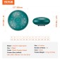 VEVOR Steel Tongue Drum, 12 in & 13 Notes, C Major Steel Drum for Outside Garden, with 2 Mallets & Carry Bag, Hand Pan Drum Drum Percussion Instrument for Meditation Musical Education Yoga, Green