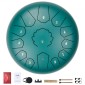 VEVOR Steel Tongue Drum, 12 in & 13 Notes, C Major Steel Drum for Outside Garden, with 2 Mallets & Carry Bag, Hand Pan Drum Drum Percussion Instrument for Meditation Musical Education Yoga, Green