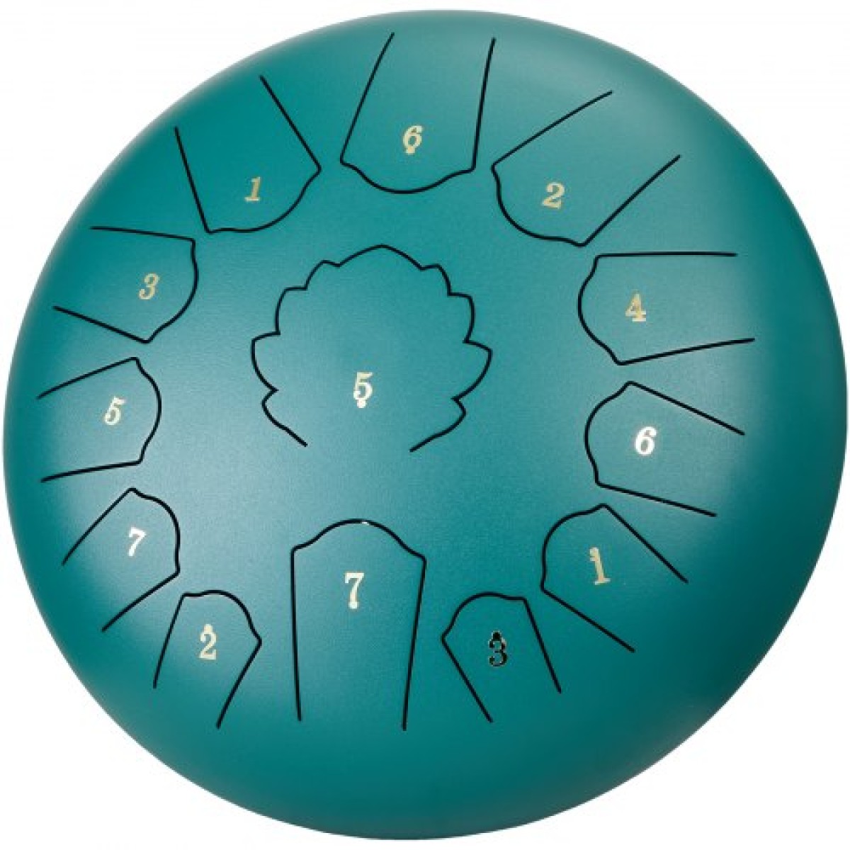 VEVOR Steel Tongue Drum, 12 in & 13 Notes, C Major Steel Drum for Outside Garden, with 2 Mallets & Carry Bag, Hand Pan Drum Drum Percussion Instrument for Meditation Musical Education Yoga, Green