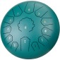 VEVOR Steel Tongue Drum, 12 in & 13 Notes, C Major Steel Drum for Outside Garden, with 2 Mallets & Carry Bag, Hand Pan Drum Drum Percussion Instrument for Meditation Musical Education Yoga, Green