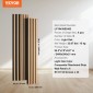 Ακουστικά πάνελ VEVOR Wood Slat, 7,9 x 94,5 ίντσες, ξύλινα πάνελ τοίχου MDF Accent για μοντέρνα εσωτερική διακόσμηση τοίχων, πάνελ τοίχου από ψεύτικο ξύλο για μείωση θορύβου, ανοιχτόχρωμη δρυς
