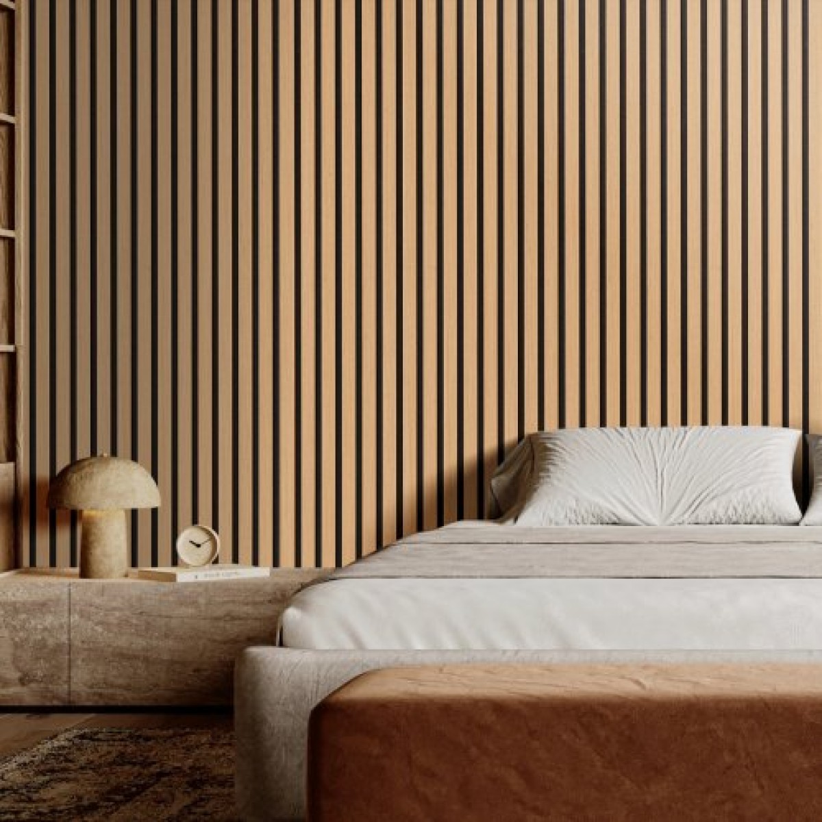 Ακουστικά πάνελ VEVOR Wood Slat, 7,9 x 94,5 ίντσες, ξύλινα πάνελ τοίχου MDF Accent για μοντέρνα εσωτερική διακόσμηση τοίχων, πάνελ τοίχου από ψεύτικο ξύλο για μείωση θορύβου, ανοιχτόχρωμη δρυς
