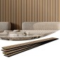 Ακουστικά πάνελ VEVOR Wood Slat, 7,9 x 94,5 ίντσες, ξύλινα πάνελ τοίχου MDF Accent για μοντέρνα εσωτερική διακόσμηση τοίχων, πάνελ τοίχου από ψεύτικο ξύλο για μείωση θορύβου, ανοιχτόχρωμη δρυς