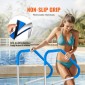 Κουπαστή πισίνας VEVOR, κιγκλίδωμα πισίνας 46 x 37 ιντσών, ανοξείδωτο ατσάλι (προκατασκευασμένο) για εσωτερικές/εξωτερικές πισίνες, κιγκλίδωμα πισίνας για καταστρώματα, αντιοξειδωτική λαβή με μπλε κάλυμμα λαβής και αξεσουάρ για σπα