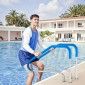 Κουπαστή πισίνας VEVOR, κιγκλίδωμα πισίνας 46 x 37 ιντσών, ανοξείδωτο ατσάλι (προκατασκευασμένο) για εσωτερικές/εξωτερικές πισίνες, κιγκλίδωμα πισίνας για καταστρώματα, αντιοξειδωτική λαβή με μπλε κάλυμμα λαβής και αξεσουάρ για σπα
