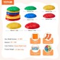 VEVOR Turtle Balance Stepping Stones, 6 ΤΕΜ, Έως 220 lbs Παιδική χελώνα που πηδούν πέτρες Steps Stones, Παιχνίδια για συντονισμό γηπέδου εμποδίων για νήπια Παιχνίδια για εσωτερικούς ή εξωτερικούς χώρους Παιχνίδι για παιδιά ηλικίας 3 4 5 6 7 8+
