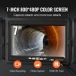 VEVOR Sewer Camera, 165 ft/50 m, 7" Screen Pipeline Inspection Camera με λειτουργία DVR, αδιάβροχη κάμερα IP68, ρυθμιζόμενη LED 12 τμχ, με κάρτα SD 16 GB για γραμμή αποχέτευσης, υδραυλικές εγκαταστάσεις σωλήνων αποστράγγισης