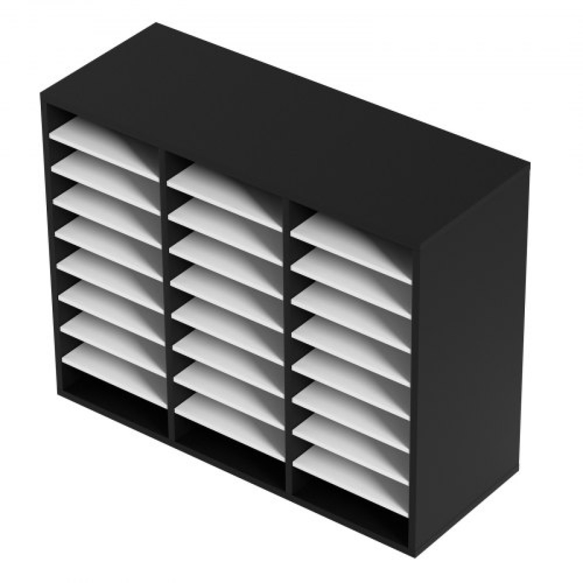 VEVOR 27 Compartments Wood Literature Organizer, Ρυθμιζόμενα ράφια, Κέντρο αλληλογραφίας από ινοσανίδες μεσαίας πυκνότητας, Office Home School Storage για αρχεία, έγγραφα, χαρτιά, περιοδικά, μαύρο+λευκό