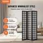 VEVOR Room Divider, 3 Panel Japanese Room Divider, Wood folding Privacy Screen Indoor, Japanese Partition Dividers Φορητές διακοσμητικές οθόνες, για Διαχωρισμό Δωματίων Οικιακό Εστιατόριο & Υπνοδωμάτιο