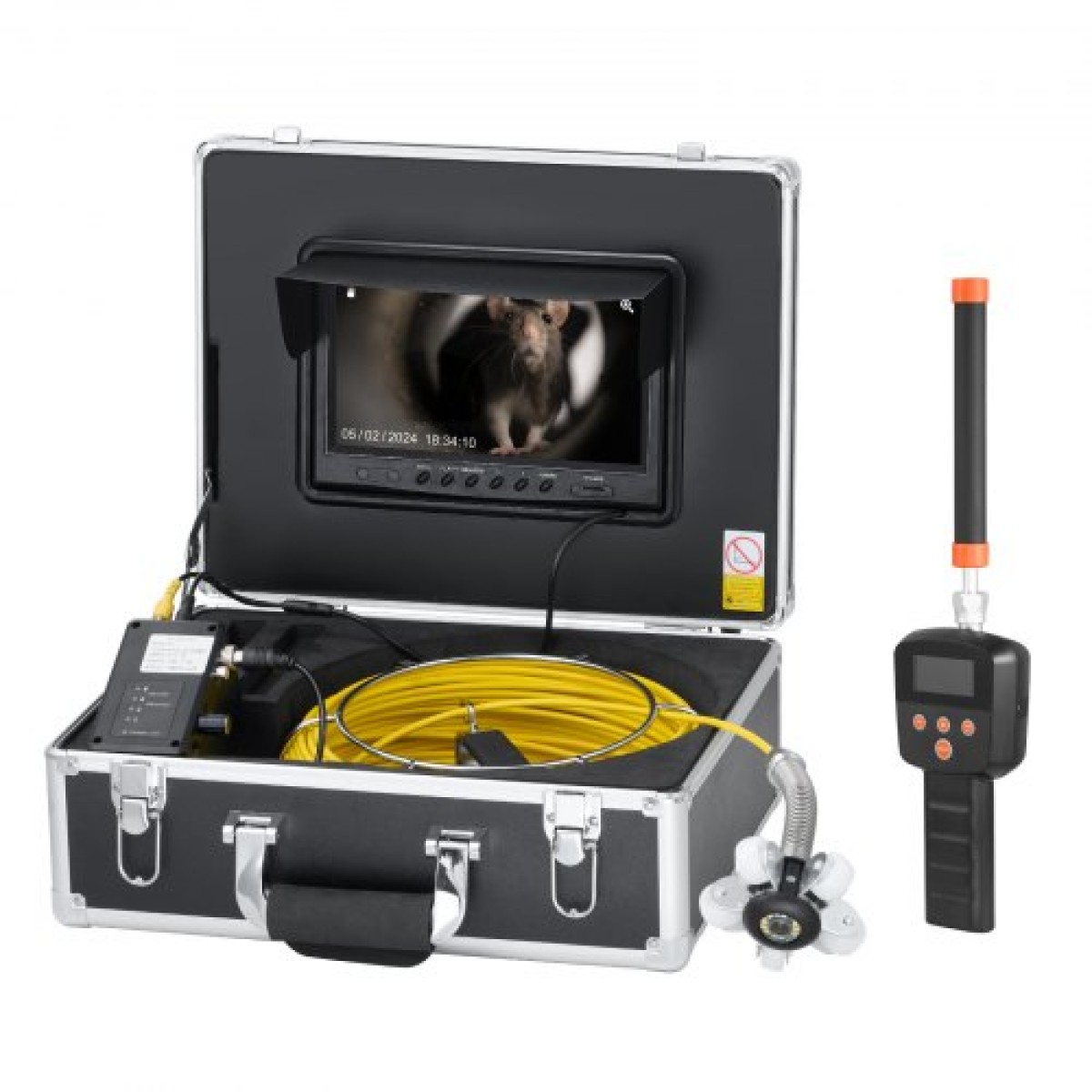 VEVOR Sewer Camera με 512Hz Locator, 165 ft/50 m, Drain Inspection Camera 9" με αυτοεπιπεδούμενη, 36X Zoom, Υδραυλική κάμερα με φώτα-12 LED, κάρτα 32GB, IP68 Waterproof Snake Camera for Duct Pipe