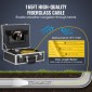 VEVOR Sewer Camera με 512Hz Locator, 165 ft/50 m, Drain Inspection Camera 9" με αυτοεπιπεδούμενη, 36X Zoom, Υδραυλική κάμερα με φώτα-12 LED, κάρτα 32GB, IP68 Waterproof Snake Camera for Duct Pipe