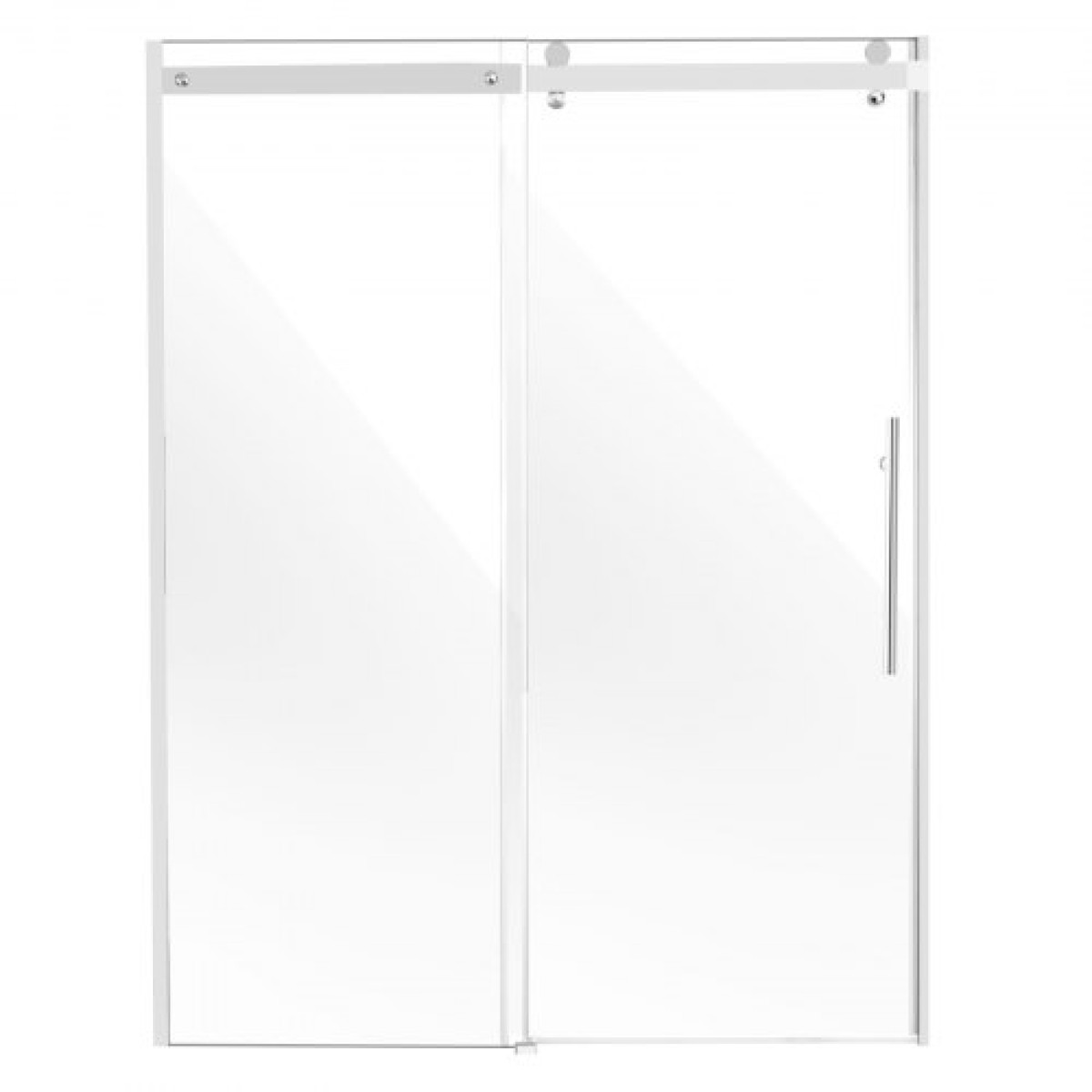 Πόρτα ντους χωρίς πλαίσιο VEVOR, 58-59" Π x 75" Υ, Συρόμενη γυάλινη πόρτα ντουζιέρας με διαφανές σκληρυμένο γυαλί SGCC 5/16" (8 χιλιοστά), αδιάβροχο αδιάβροχο NANO Ανθεκτικό στους λεκέδες με υλικό από ανοξείδωτο χάλυβα, χρώμιο