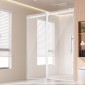 Πόρτα ντους χωρίς πλαίσιο VEVOR, 58-59" Π x 75" Υ, Συρόμενη γυάλινη πόρτα ντουζιέρας με διαφανές σκληρυμένο γυαλί SGCC 5/16" (8 χιλιοστά), αδιάβροχο αδιάβροχο NANO Ανθεκτικό στους λεκέδες με υλικό από ανοξείδωτο χάλυβα, χρώμιο