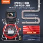 VEVOR Sewer Camera, 328 ft/100m, Αυτοεπιπεδούμενη κάμερα αποστράγγισης με οθόνη αφής 10,1", πομπός 512 Hz & μετρητής απόστασης, IP67 Snake υδραυλική κάμερα με φώτα-12 LED, κάρτα 32 GB για σωλήνα αγωγού