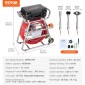 VEVOR Sewer Camera, 328 ft/100m, Αυτοεπιπεδούμενη κάμερα αποστράγγισης με οθόνη αφής 10,1", πομπός 512 Hz & μετρητής απόστασης, IP67 Snake υδραυλική κάμερα με φώτα-12 LED, κάρτα 32 GB για σωλήνα αγωγού