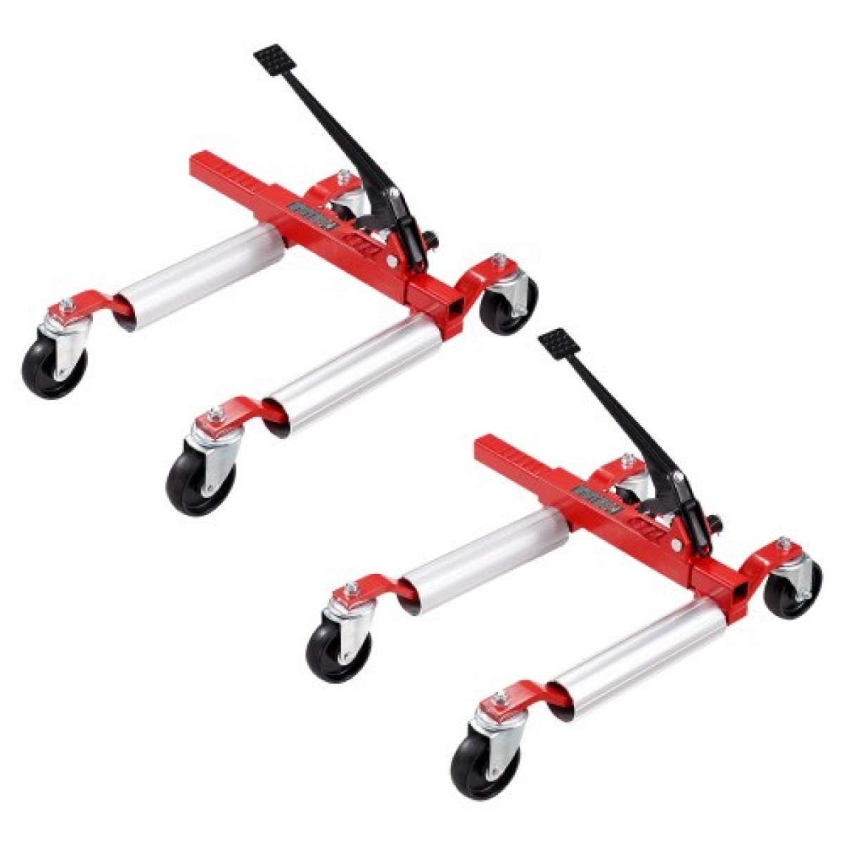 VEVOR Wheel Dolly, Max Capacity 1500 Lbs Car Dolly, Car Jack Dolly Lifter με περιστρεφόμενους τροχούς 360°, βαρέως τύπου οχήματος Ratchet Tire Jack, for Vehicle Car Auto Repair Moving, Σετ 2