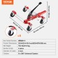 VEVOR Wheel Dolly, Max Capacity 1500 Lbs Car Dolly, Car Jack Dolly Lifter με περιστρεφόμενους τροχούς 360°, βαρέως τύπου οχήματος Ratchet Tire Jack, for Vehicle Car Auto Repair Moving, Σετ 2