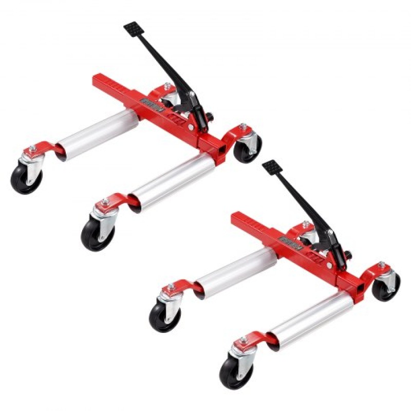 VEVOR Wheel Dolly, Max Capacity 1500 Lbs Car Dolly, Car Jack Dolly Lifter με περιστρεφόμενους τροχούς 360°, βαρέως τύπου οχήματος Ratchet Tire Jack, for Vehicle Car Auto Repair Moving, Σετ 2