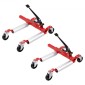 VEVOR Wheel Dolly, Max Capacity 1500 Lbs Car Dolly, Car Jack Dolly Lifter με περιστρεφόμενους τροχούς 360°, βαρέως τύπου οχήματος Ratchet Tire Jack, for Vehicle Car Auto Repair Moving, Σετ 2