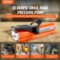 VEVOR 689 bar (10.000 PSI) Air Hydraulic Pump, 0,7 L (0,18 Gal) Reservoir, NPT 9,5mm (3/8 In) Oil Outlet, NPT 6,4mm (1/4 In), Metal Shell Air Actuated Treadle Foot Pump, for Preciment Equimental Machine