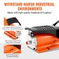 VEVOR 689 bar (10.000 PSI) Air Hydraulic Pump, 0,7 L (0,18 Gal) Reservoir, NPT 9,5mm (3/8 In) Oil Outlet, NPT 6,4mm (1/4 In), Metal Shell Air Actuated Treadle Foot Pump, for Preciment Equimental Machine