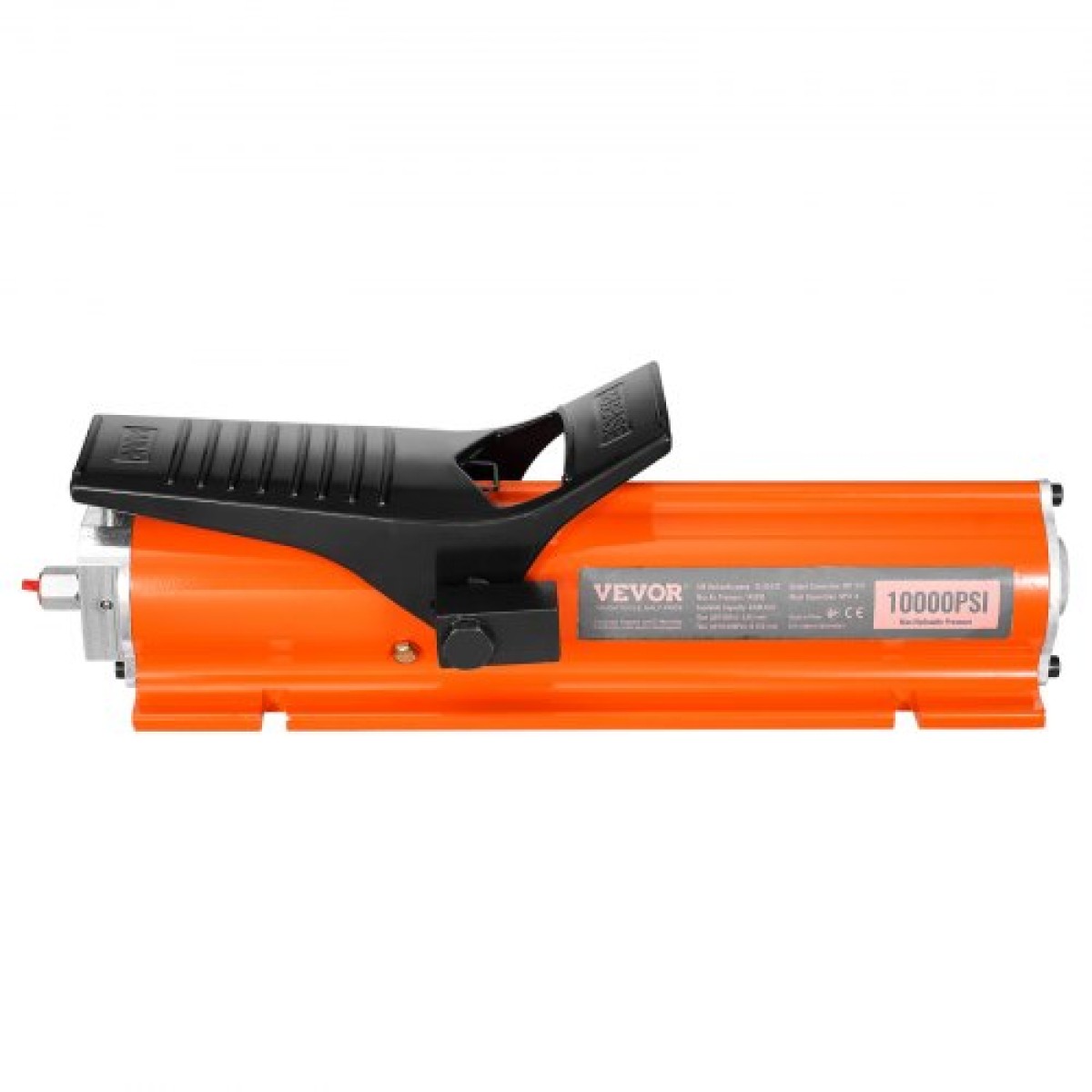 VEVOR 689 bar (10.000 PSI) Air Hydraulic Pump, 0,7 L (0,18 Gal) Reservoir, NPT 9,5mm (3/8 In) Oil Outlet, NPT 6,4mm (1/4 In), Metal Shell Air Actuated Treadle Foot Pump, for Preciment Equimental Machine