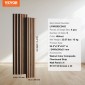 Ακουστικά πάνελ VEVOR Wood Slat, 7,9 x 94,5 ίντσες, ξύλινα πάνελ τοίχου MDF για μοντέρνο εσωτερικό τοίχο, πάνελ τοίχου από ψεύτικο ξύλο για κομψή διακόσμηση και μείωση θορύβου, καρυδιά