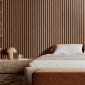 Ακουστικά πάνελ VEVOR Wood Slat, 7,9 x 94,5 ίντσες, ξύλινα πάνελ τοίχου MDF για μοντέρνο εσωτερικό τοίχο, πάνελ τοίχου από ψεύτικο ξύλο για κομψή διακόσμηση και μείωση θορύβου, καρυδιά