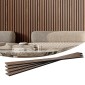 Ακουστικά πάνελ VEVOR Wood Slat, 7,9 x 94,5 ίντσες, ξύλινα πάνελ τοίχου MDF για μοντέρνο εσωτερικό τοίχο, πάνελ τοίχου από ψεύτικο ξύλο για κομψή διακόσμηση και μείωση θορύβου, καρυδιά