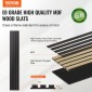Ακουστικά πάνελ VEVOR Wood Slat, 7,9 x 94,5 ίντσες, ξύλινα πάνελ τοίχου MDF Accent για μοντέρνα εσωτερική διακόσμηση τοίχων, πάνελ τοίχου από ψεύτικο ξύλο για μείωση θορύβου, μαύρη βελανιδιά