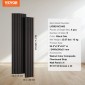 Ακουστικά πάνελ VEVOR Wood Slat, 7,9 x 94,5 ίντσες, ξύλινα πάνελ τοίχου MDF Accent για μοντέρνα εσωτερική διακόσμηση τοίχων, πάνελ τοίχου από ψεύτικο ξύλο για μείωση θορύβου, μαύρη βελανιδιά