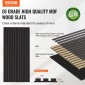 Ακουστικά πάνελ VEVOR Wood Slat, 23,6 x 47,2 ιντσών, ξύλινα πάνελ τοίχου MDF Accent για μοντέρνα εσωτερική διακόσμηση τοίχων, πάνελ τοίχου από ψεύτικο ξύλο για μείωση θορύβου, μαύρη δρυς