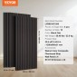 Ακουστικά πάνελ VEVOR Wood Slat, 23,6 x 47,2 ιντσών, ξύλινα πάνελ τοίχου MDF Accent για μοντέρνα εσωτερική διακόσμηση τοίχων, πάνελ τοίχου από ψεύτικο ξύλο για μείωση θορύβου, μαύρη δρυς